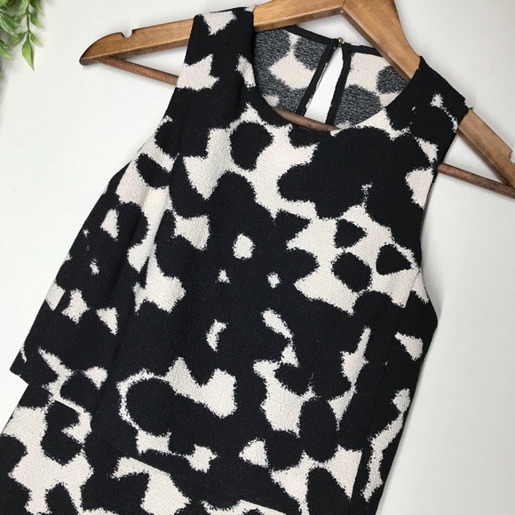 Banana Republic Black + Cream Dress Size 00P - Picture 2 of 8